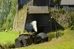 Kohlenmine im Gebirge, Beladen der Wagen